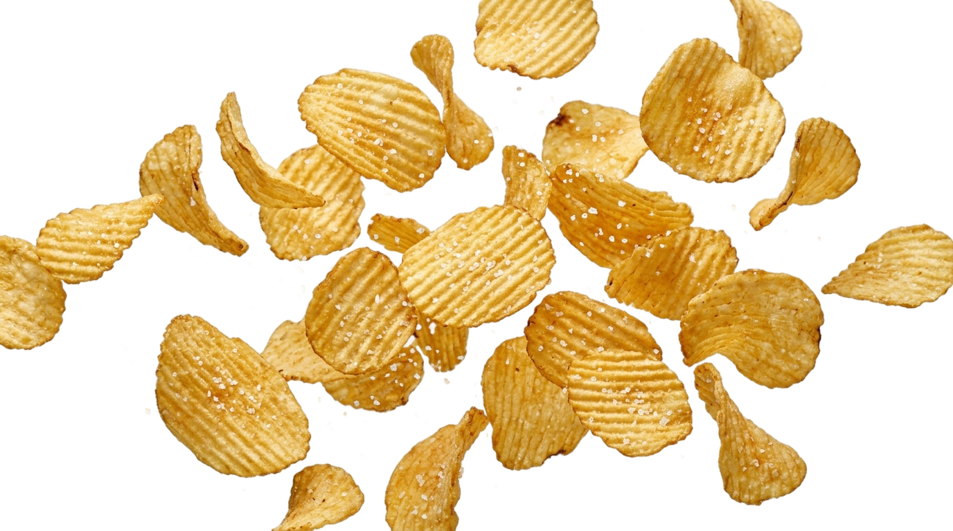 flying potato chips png PNG transparent background