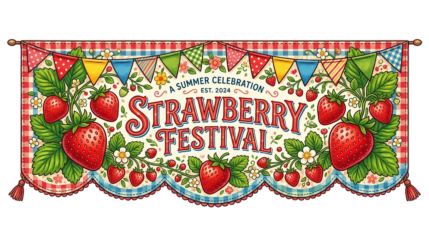 strawberry festival png PNG transparent background