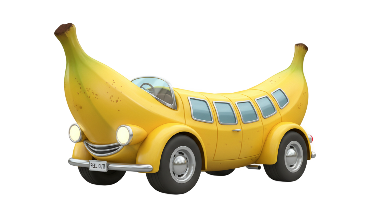 banana car png PNG transparent background