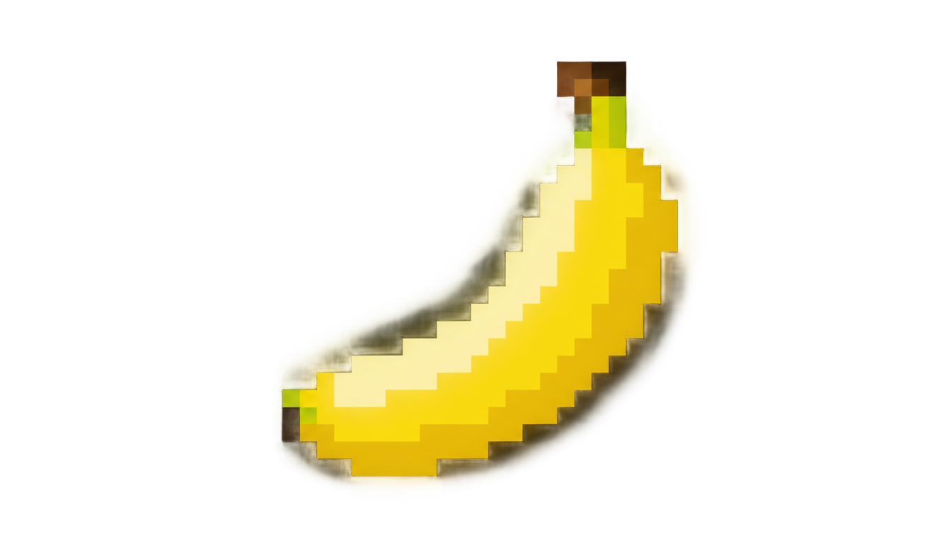 banana pixel art png PNG transparent background