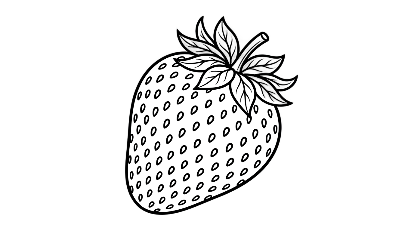 strawberry clipart black and white png PNG transparent background