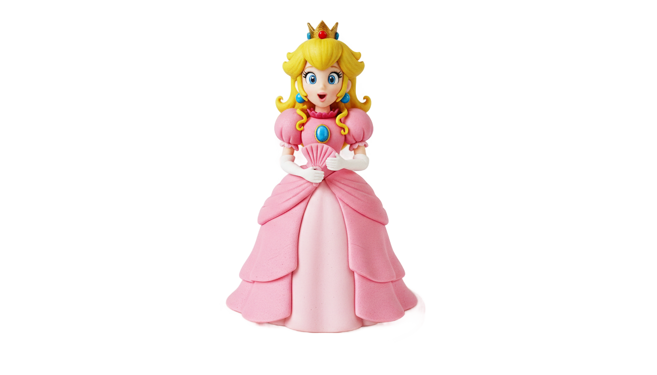 topper princesa peach png PNG transparent background