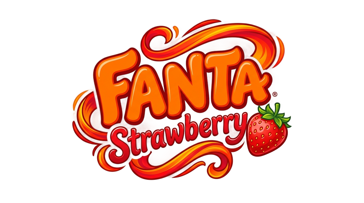 fanta strawberry logo png PNG transparent background