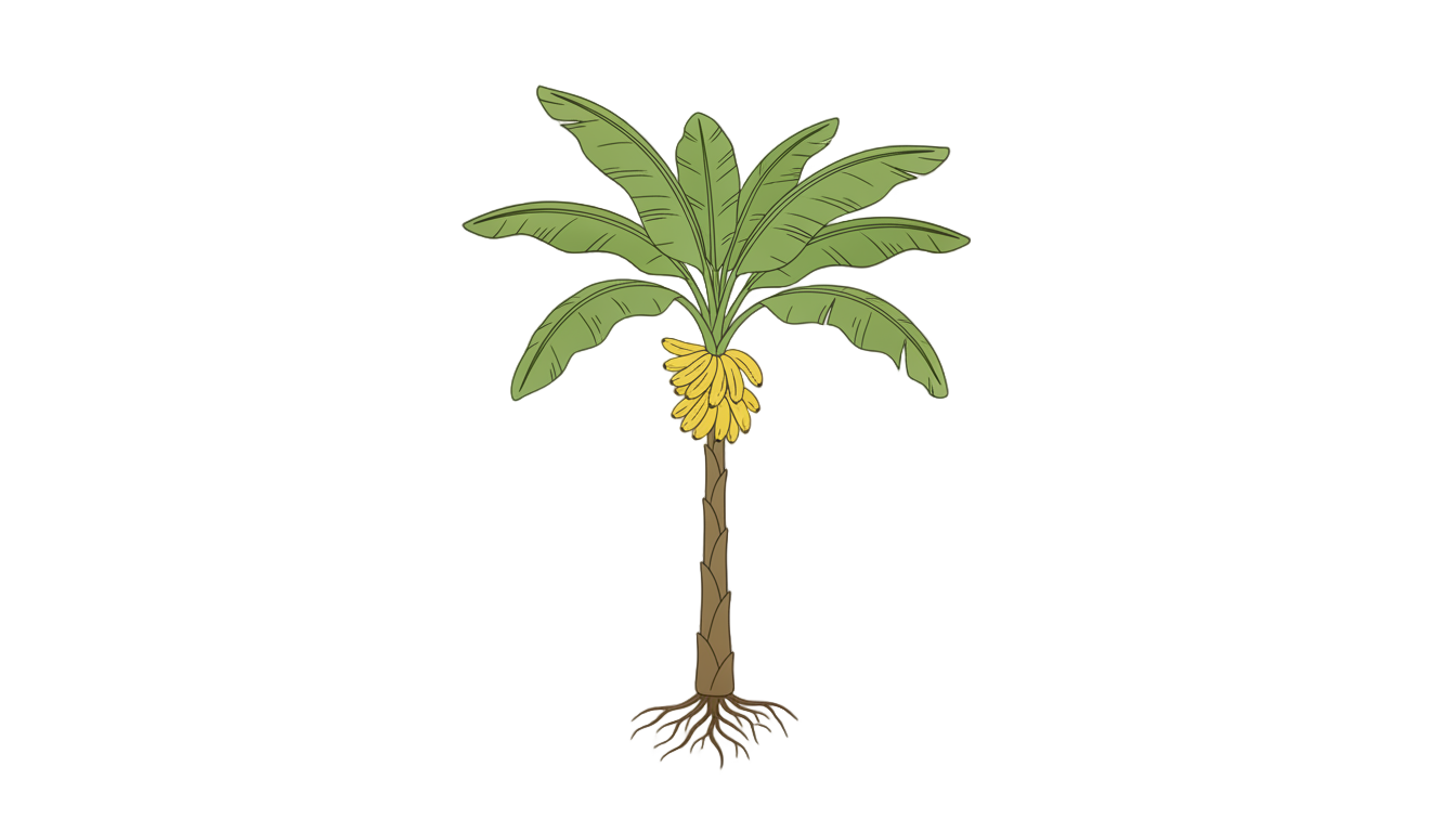 banana tree png for invitation card PNG transparent background