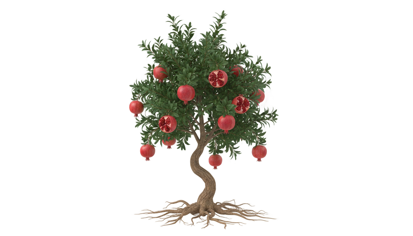 pomegranate tree png PNG transparent background