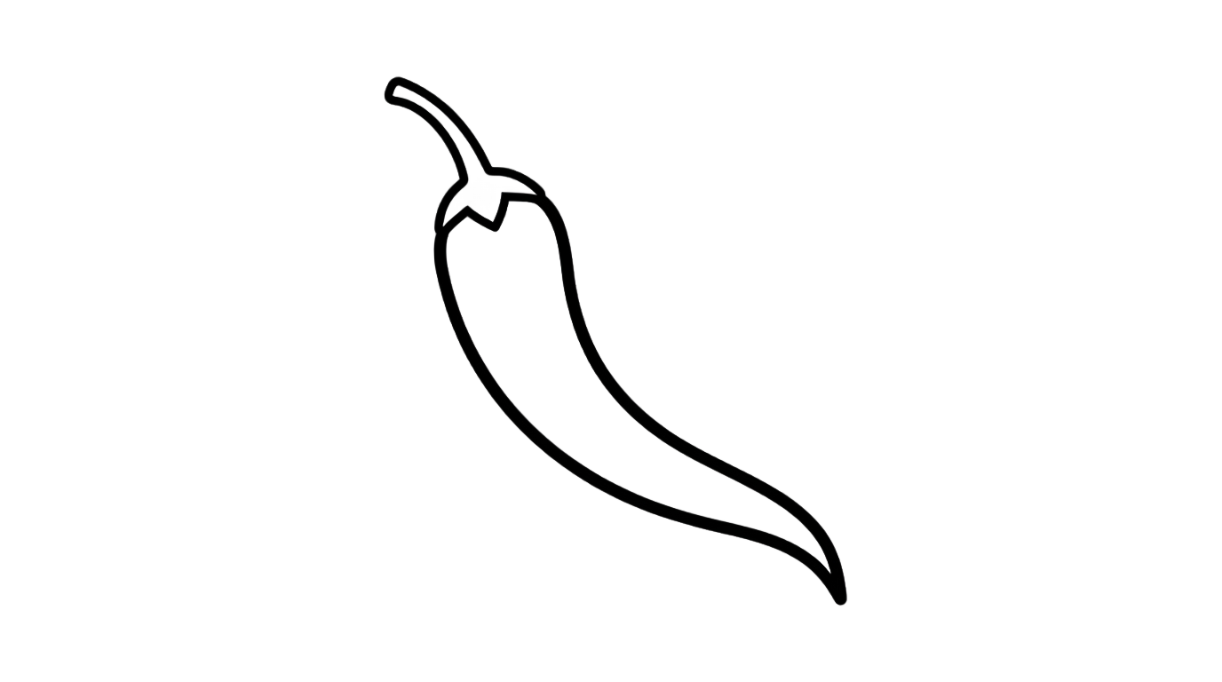 chili clipart black and white png PNG transparent background