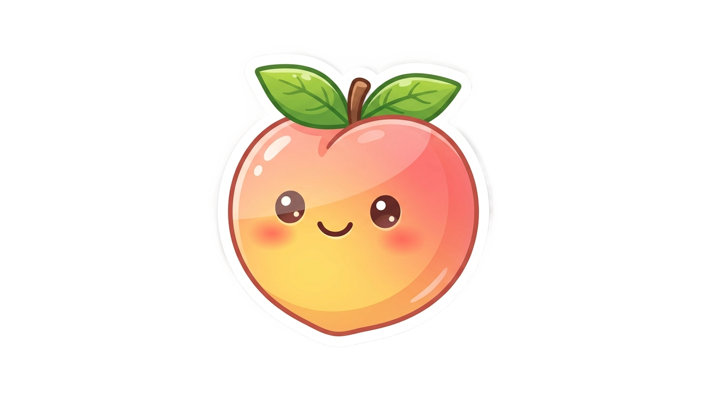 peach sticker png PNG transparent background
