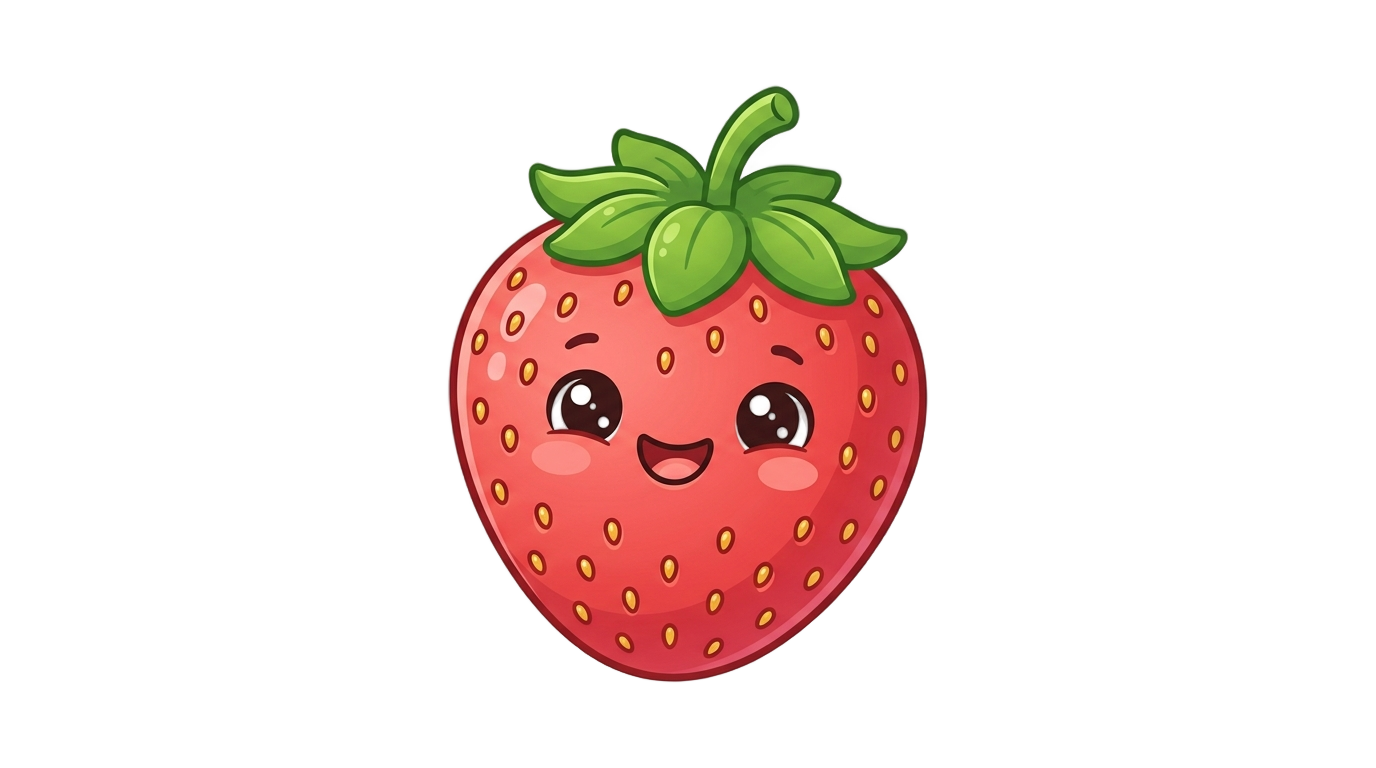 cute strawberry clipart png PNG transparent background
