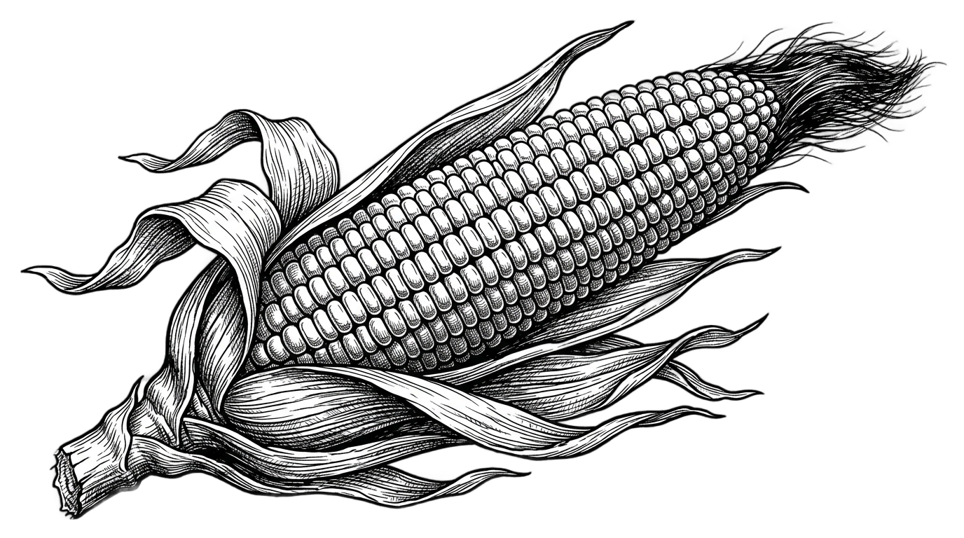 corn clipart black and white png PNG transparent background