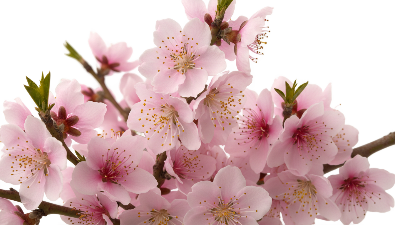 peach flowers png PNG transparent background