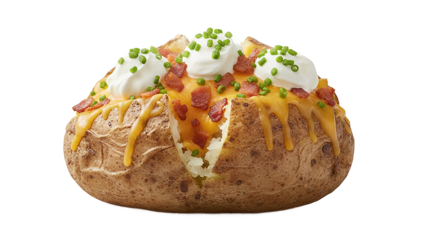 loaded baked potato png PNG transparent background