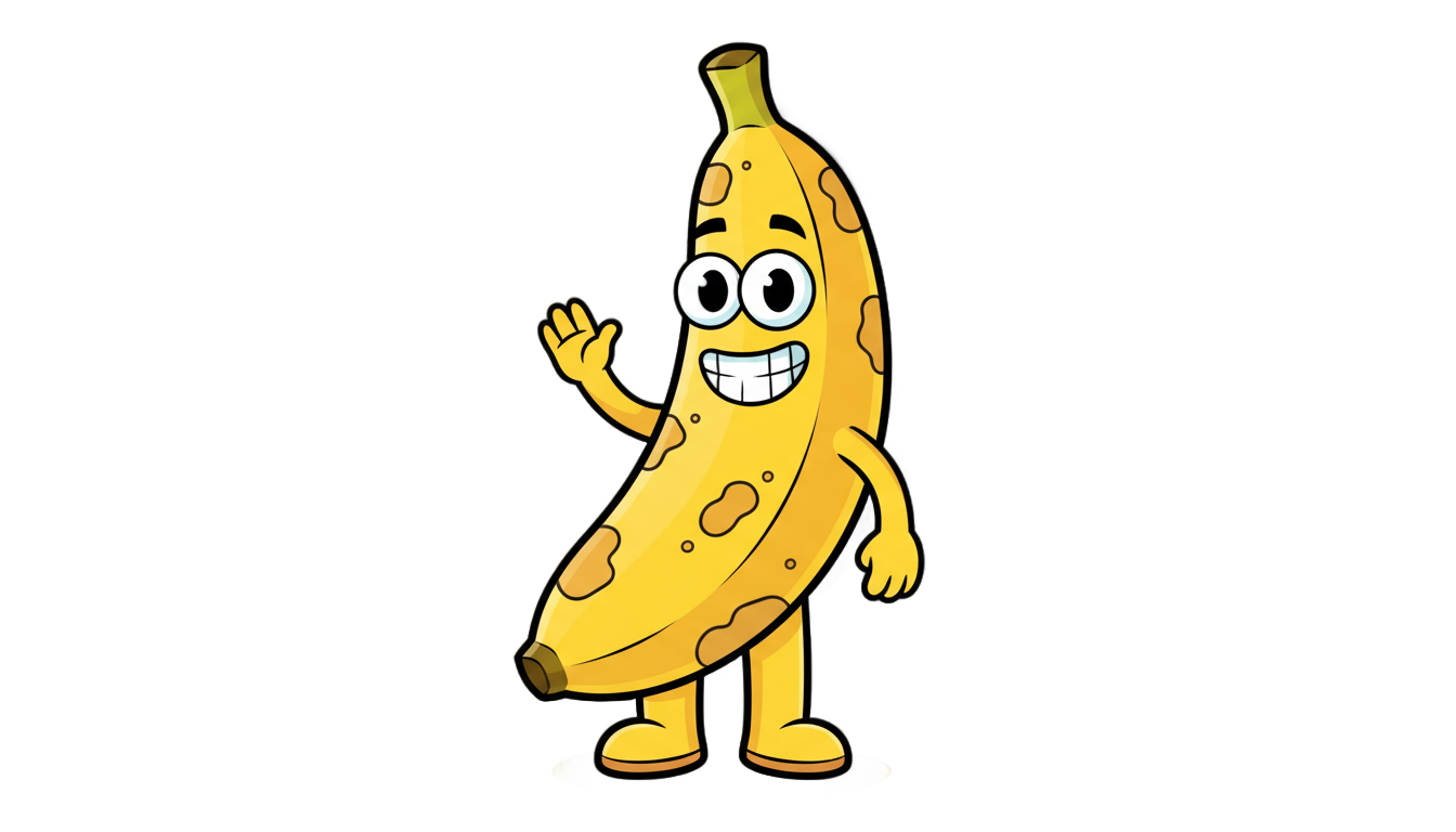 banana cartoon png PNG transparent background