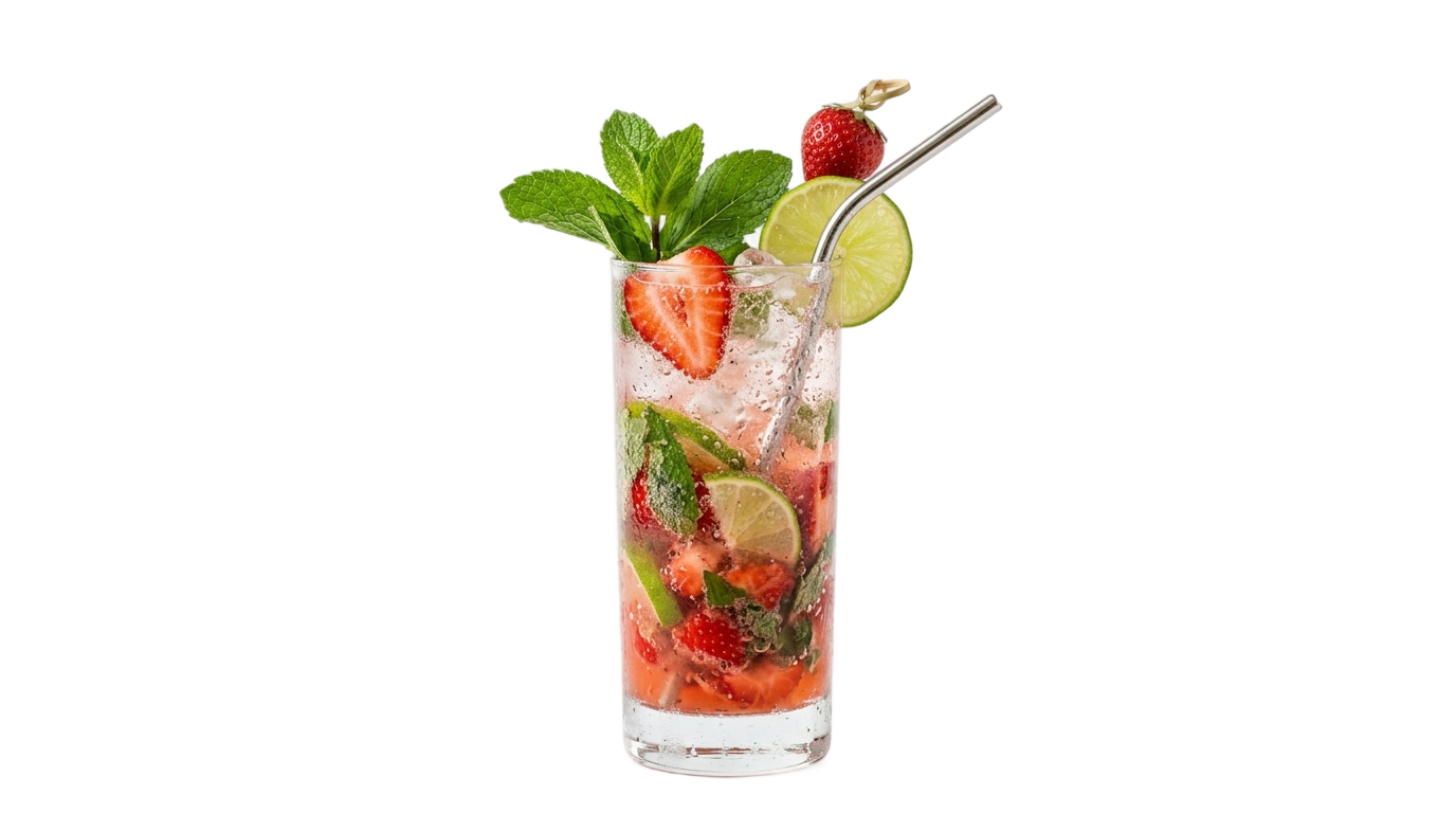 strawberry mojito png PNG transparent background