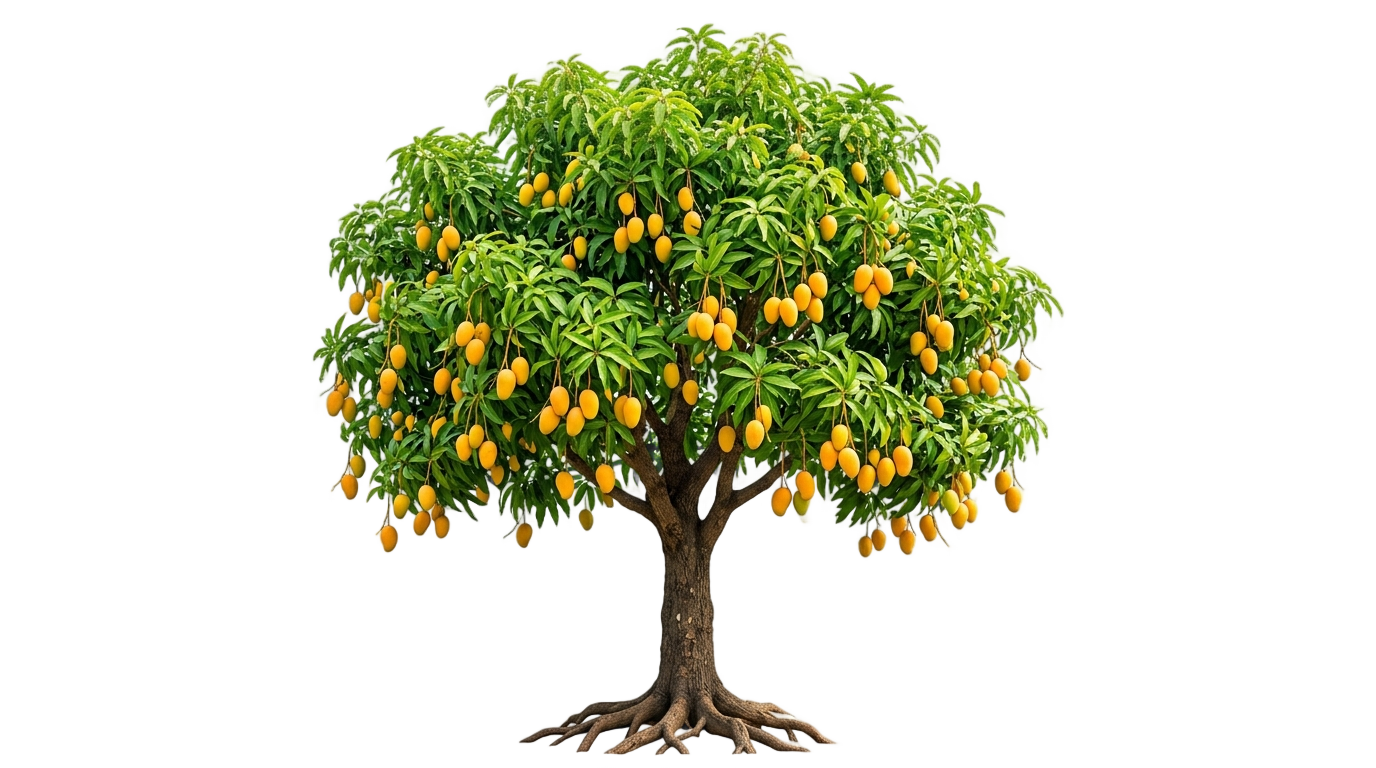 mango tree png cartoon PNG transparent background