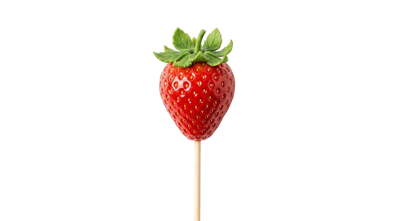 strawberry cake topper png PNG transparent background