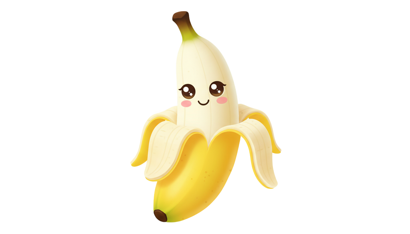 cute banana png PNG transparent background