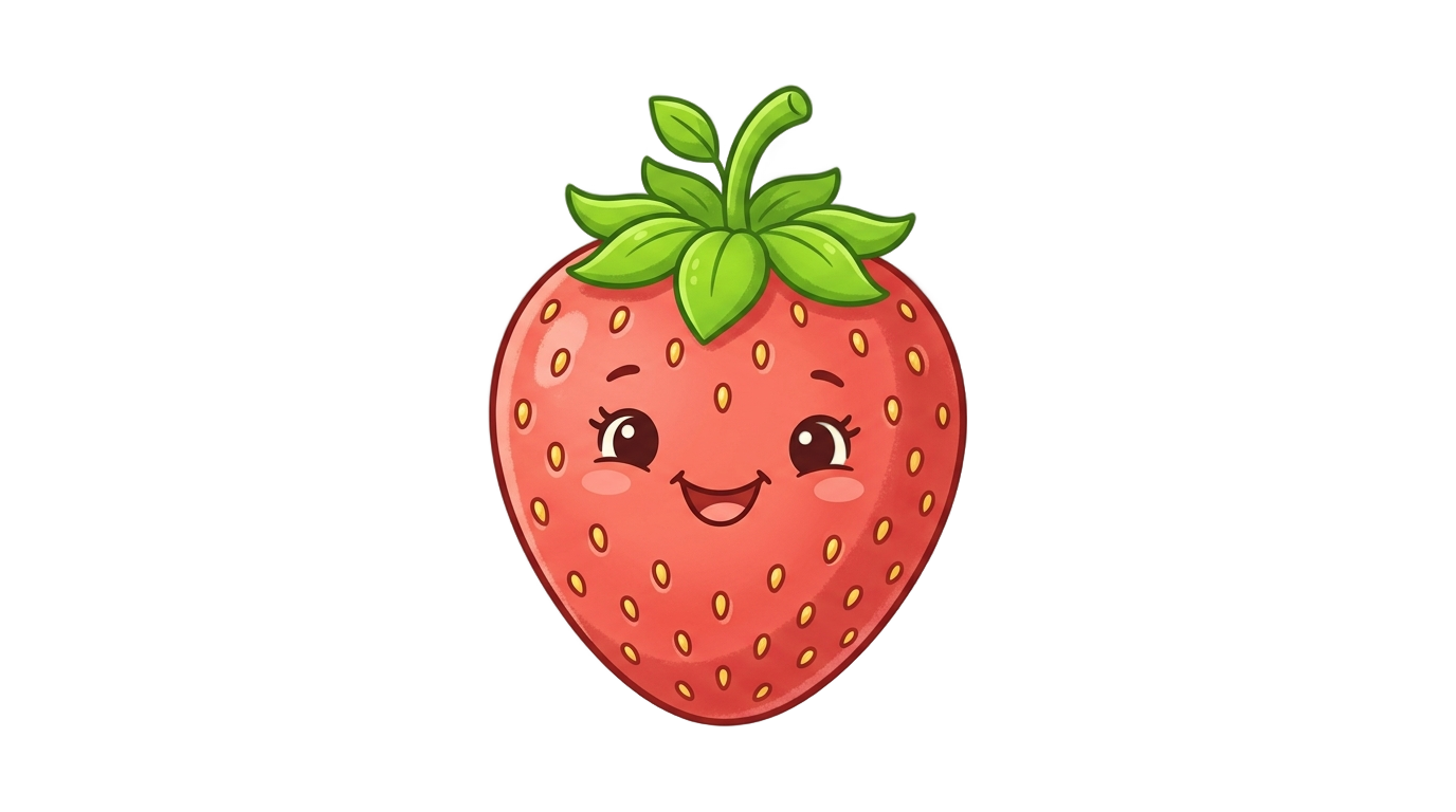 cute strawberry clipart png PNG transparent background