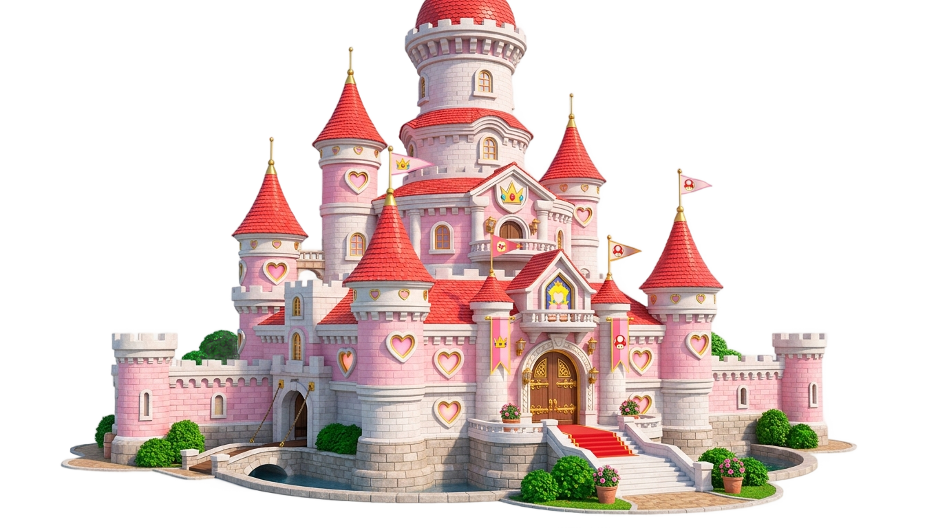 castillo de peach png PNG transparent background