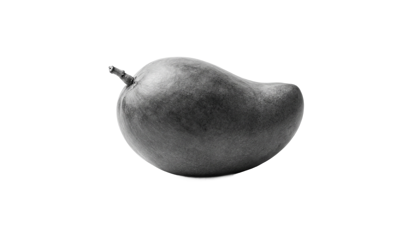 mango png image black and white PNG transparent background