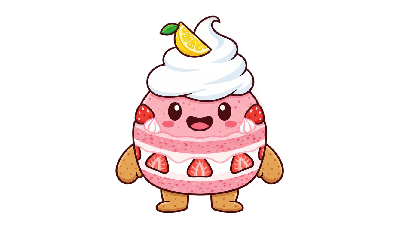 lemon meringue strawberry shortcake png PNG transparent background