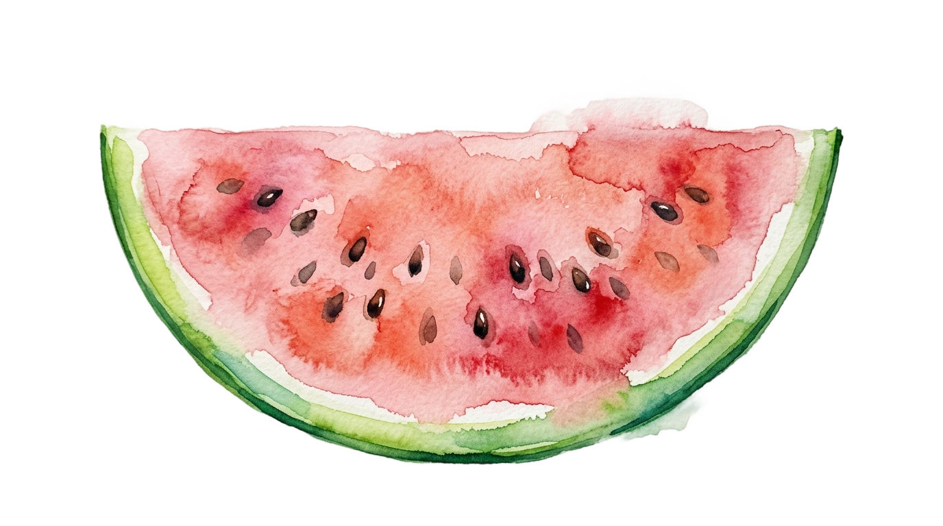 watermelon watercolor png PNG transparent background