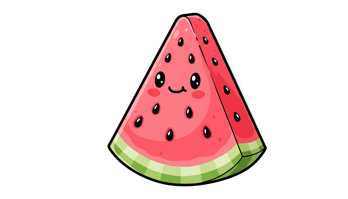 watermelon cartoon png PNG transparent background