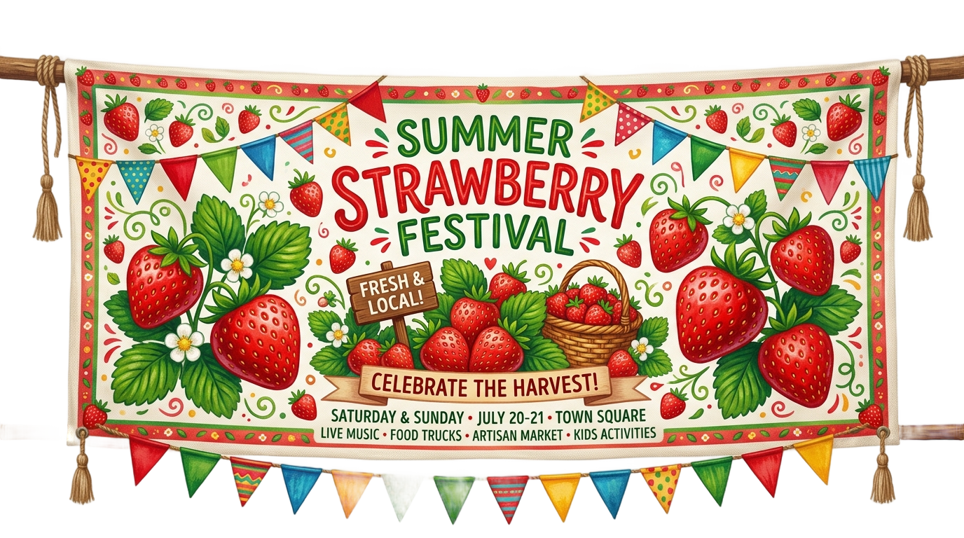 strawberry festival png PNG transparent background