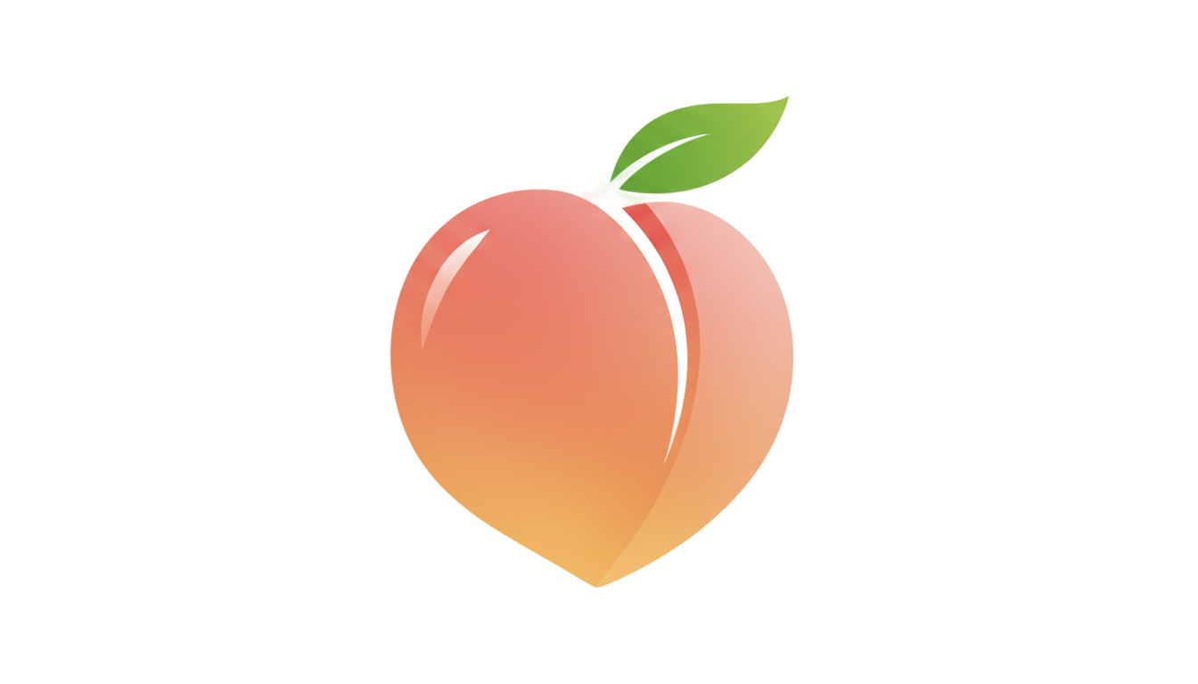 peach logo png PNG transparent background