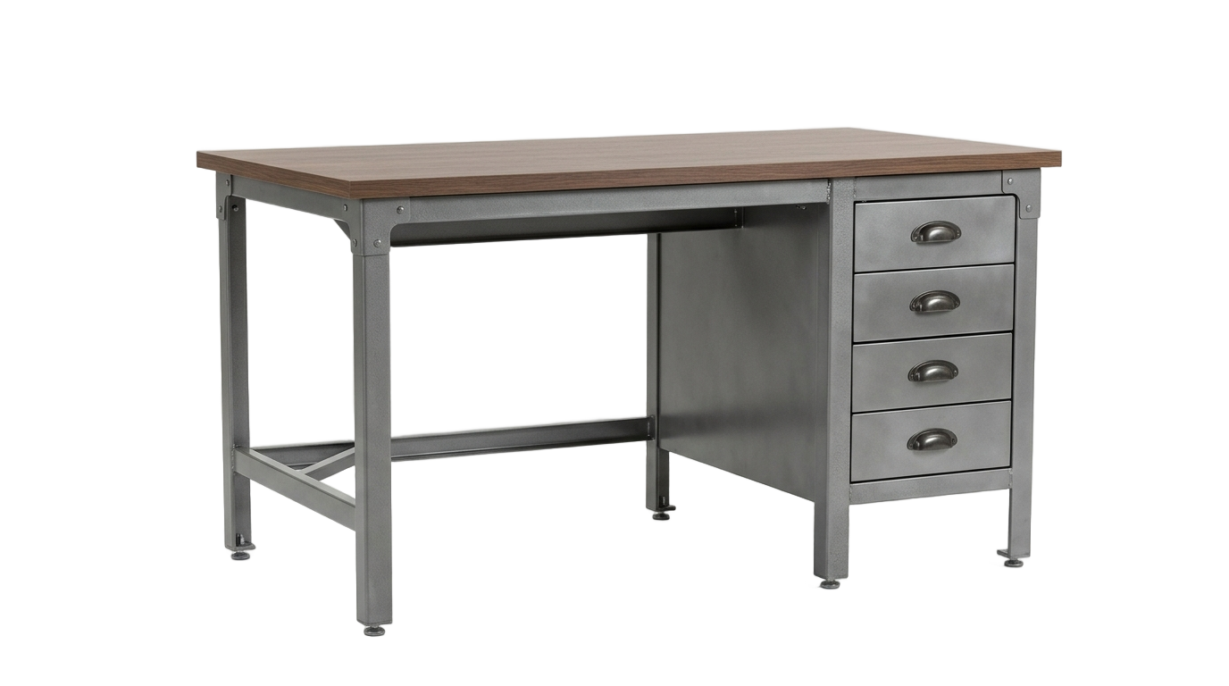 metal desk png PNG transparent background