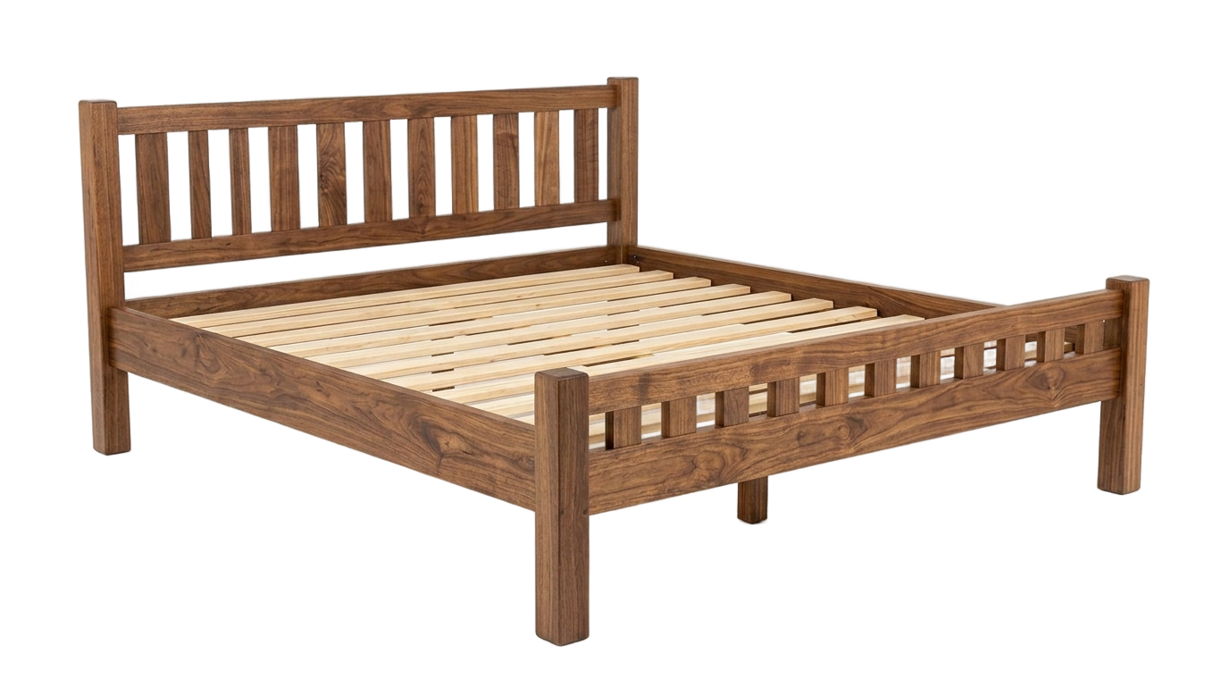wooden bed png PNG transparent background