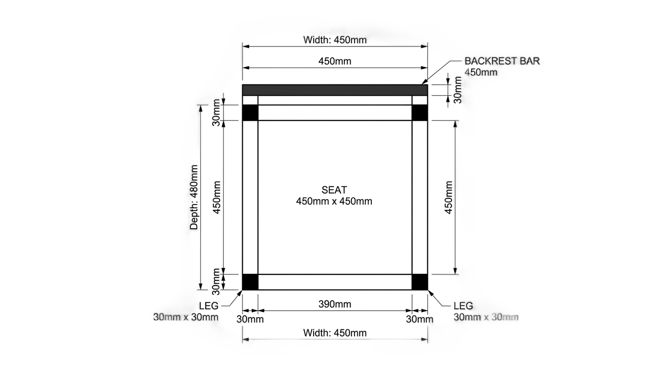 chair plan view png PNG transparent background