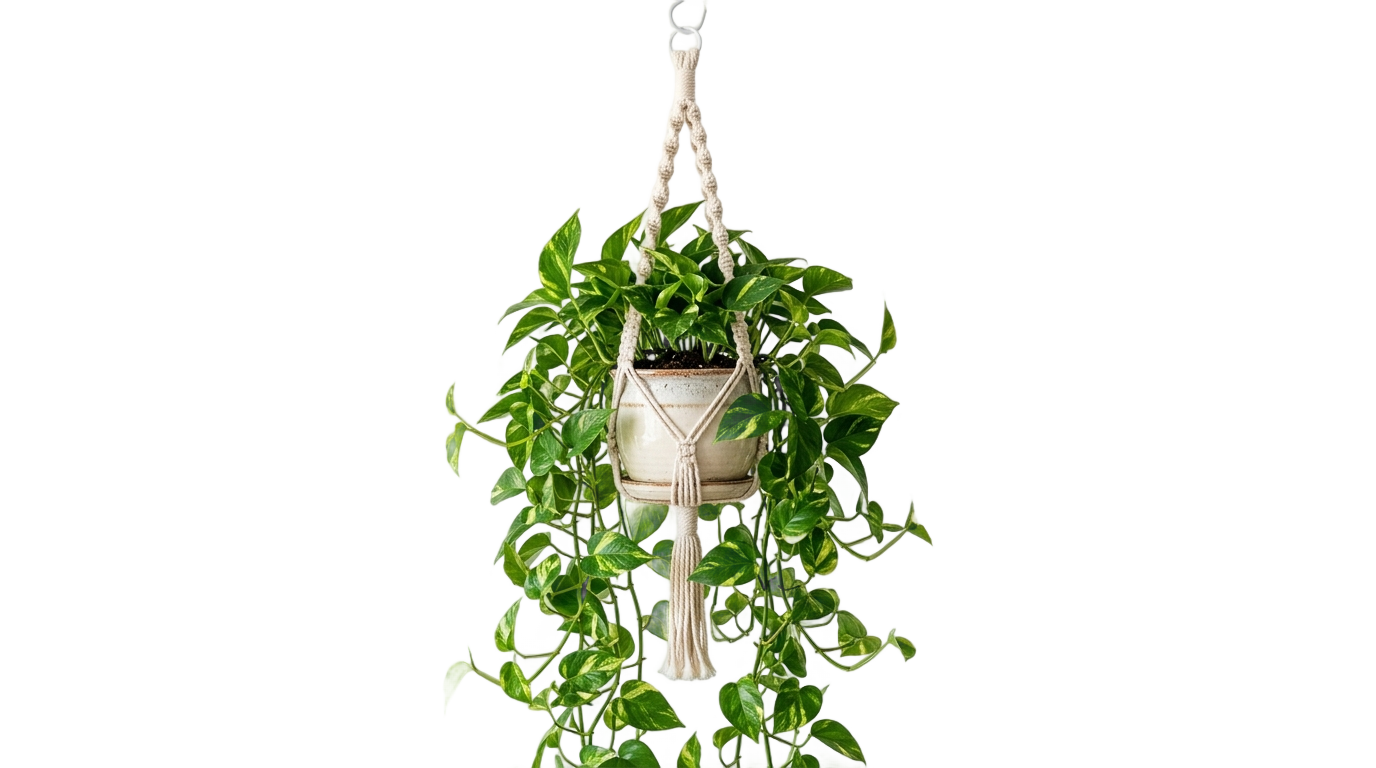 hanging pot plant png PNG transparent background