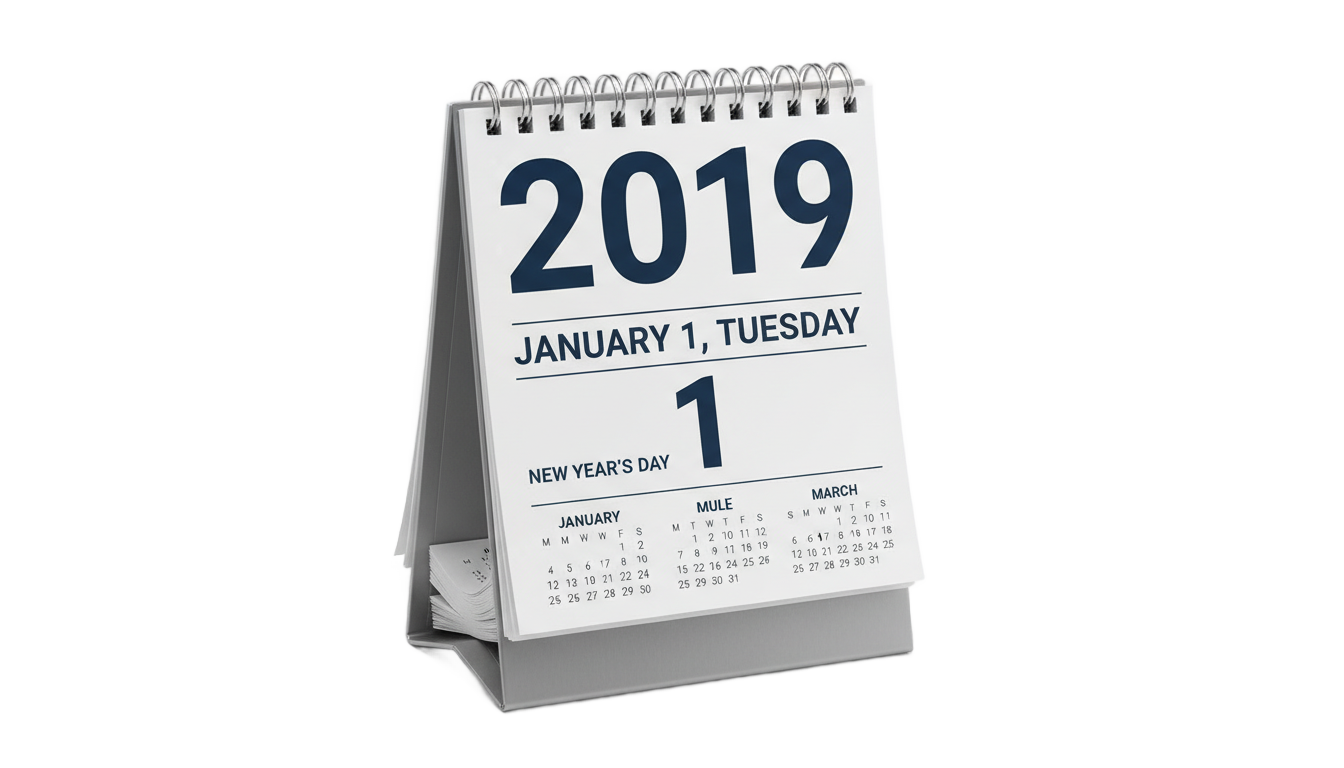 2019 desk calendar png PNG transparent background
