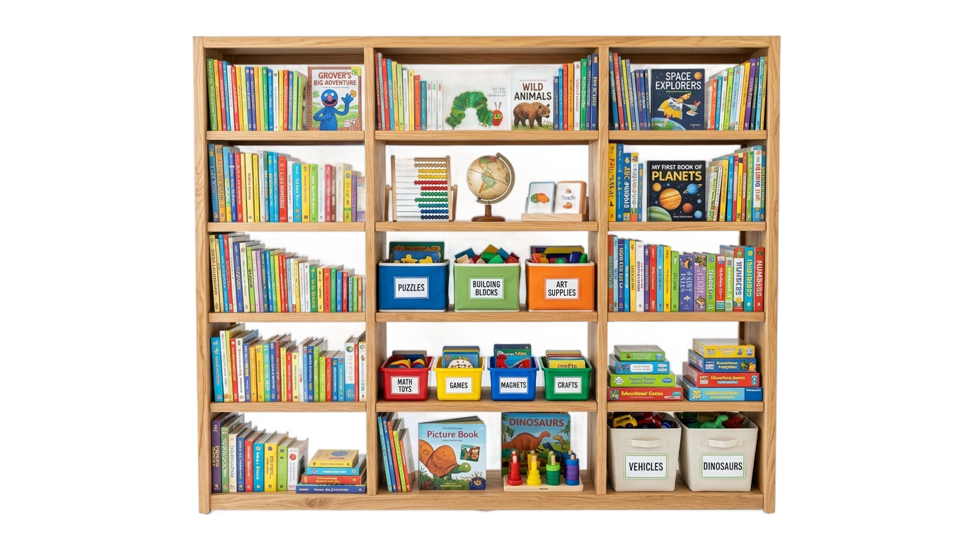 classroom bookshelf png PNG transparent background
