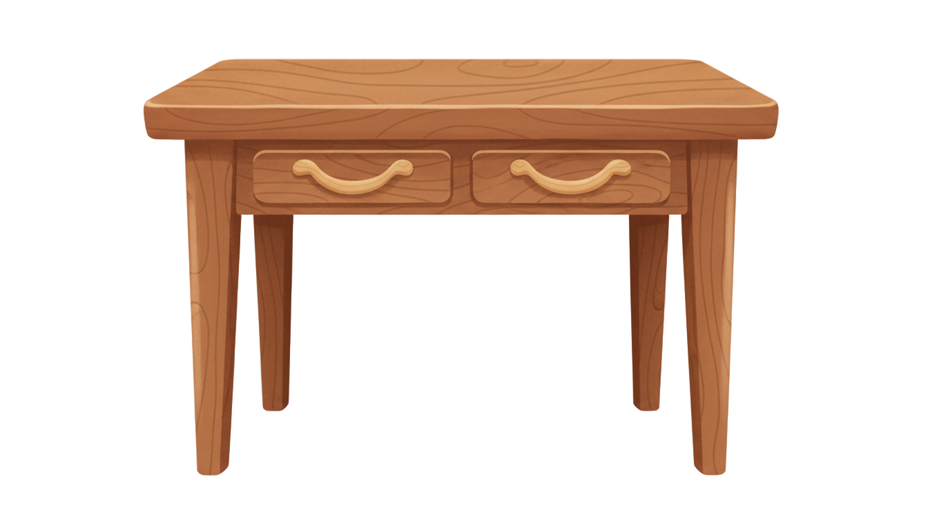 cartoon desk png PNG transparent background
