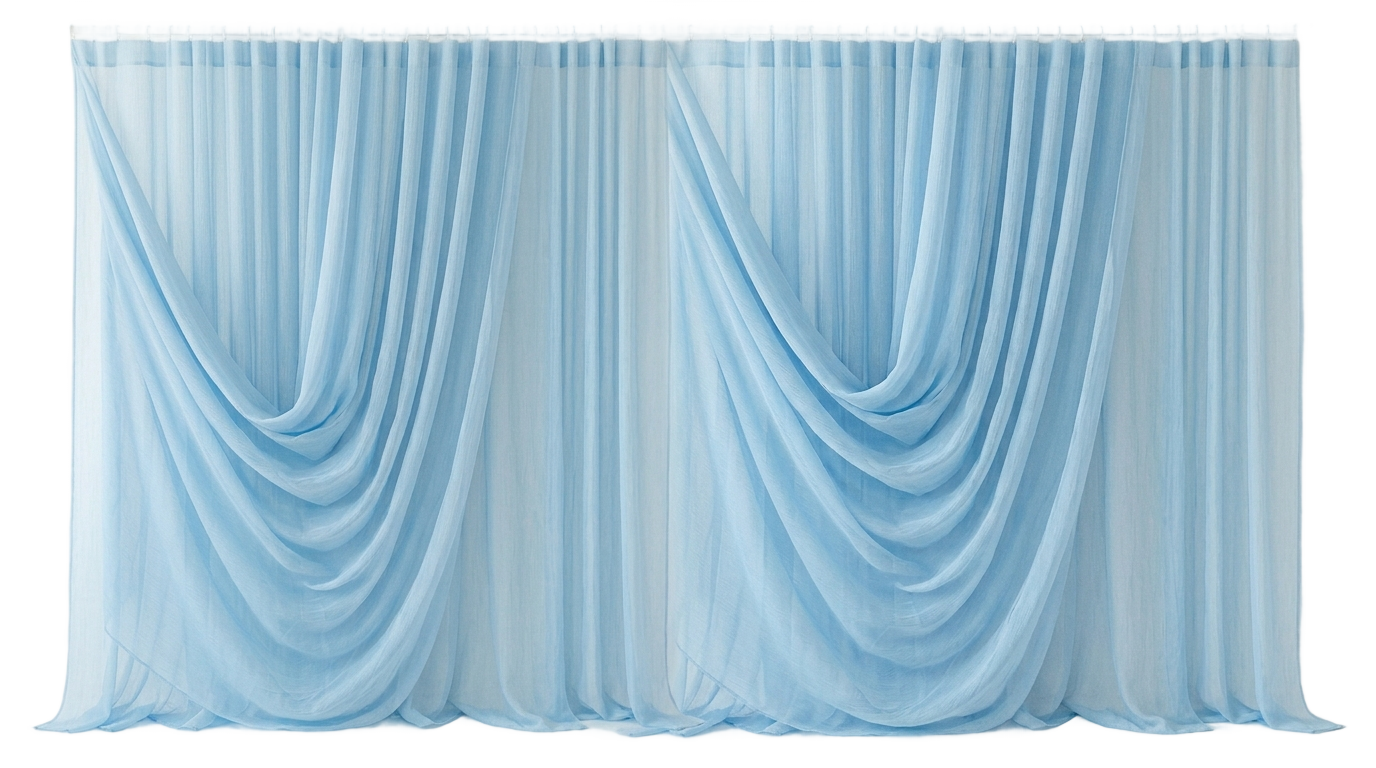 light blue curtain png PNG transparent background