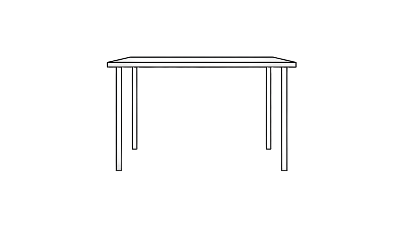 desk outline png PNG transparent background