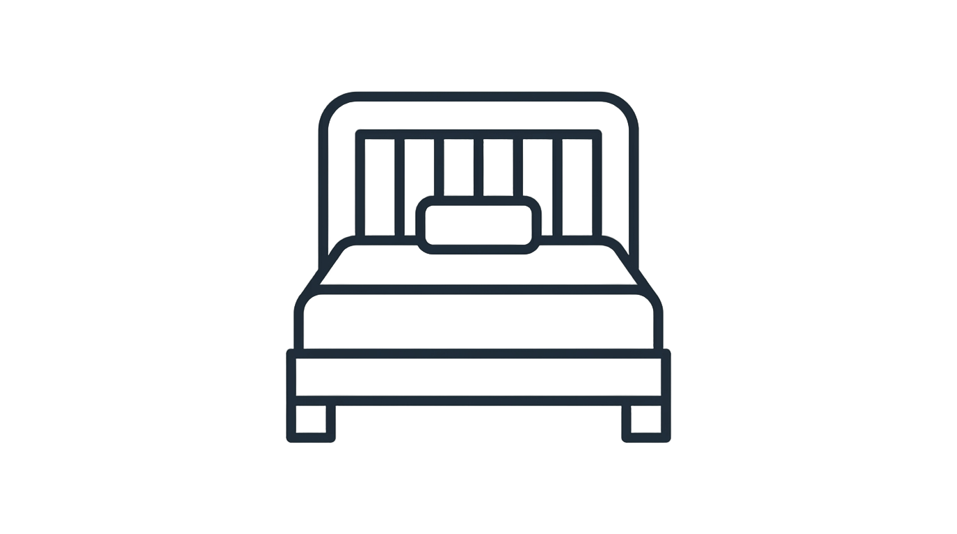 bed icon png white PNG transparent background