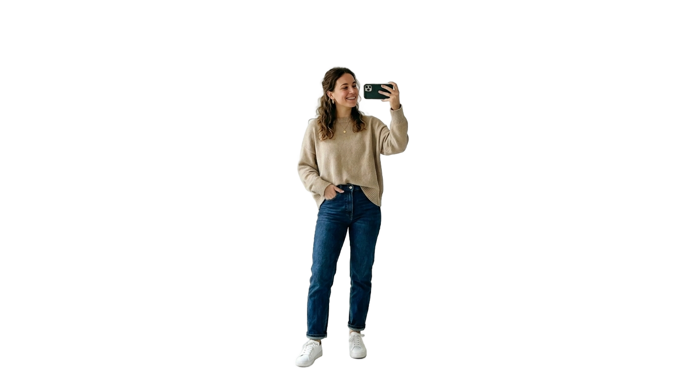 mirror selfie png PNG transparent background