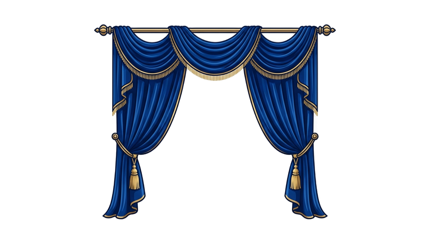 curtain logo png PNG transparent background