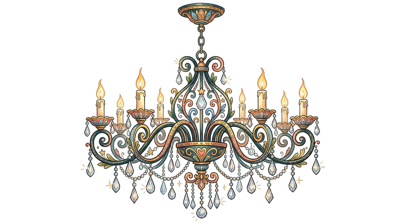 cartoon chandelier png PNG transparent background