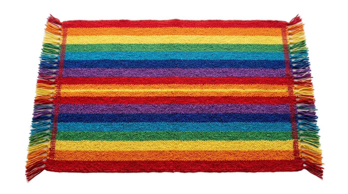 rainbow rug png PNG transparent background