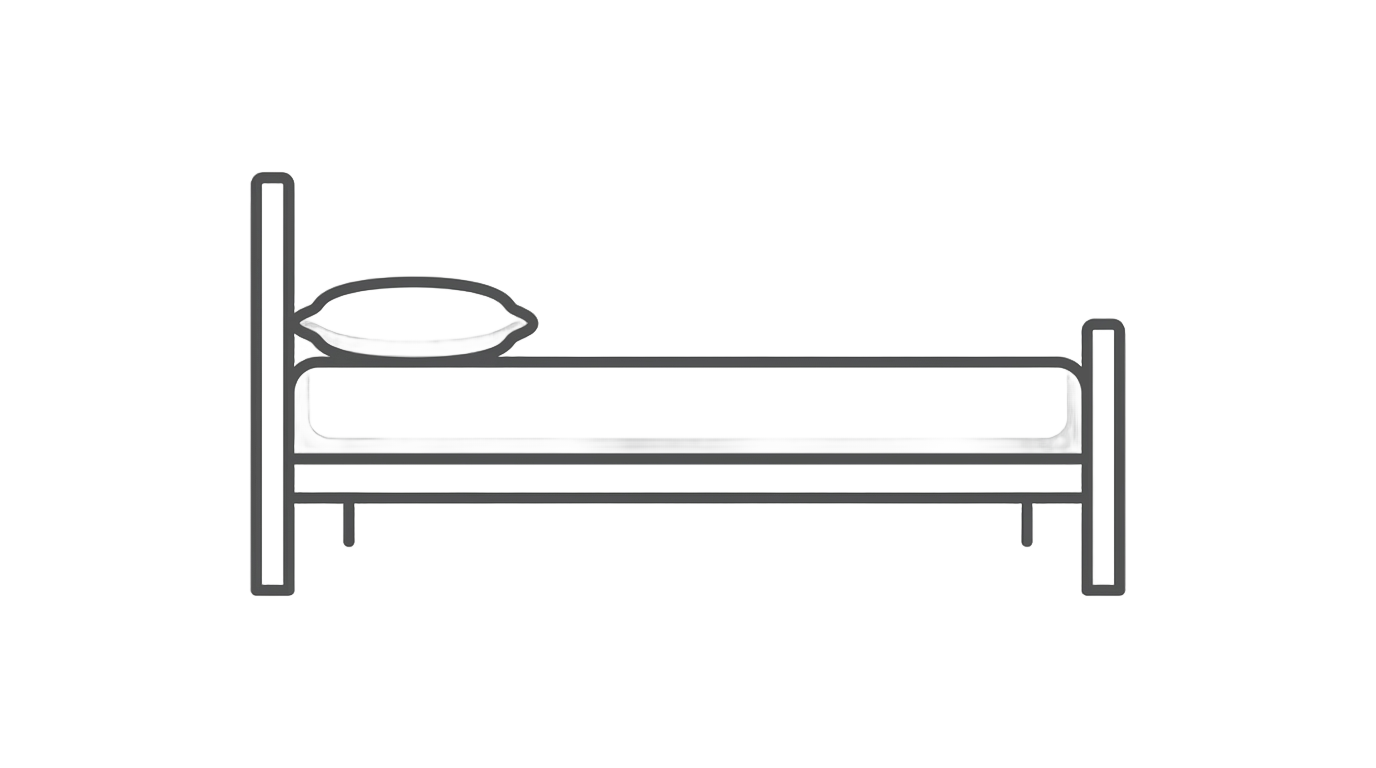 single bed icon png PNG transparent background