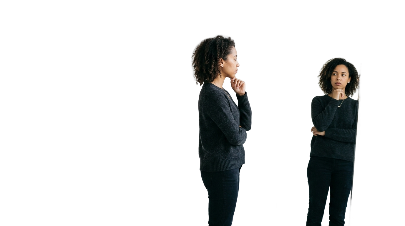 looking in mirror png PNG transparent background