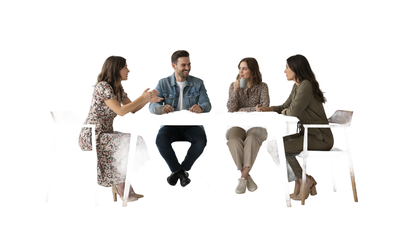 people sitting at table png PNG transparent background