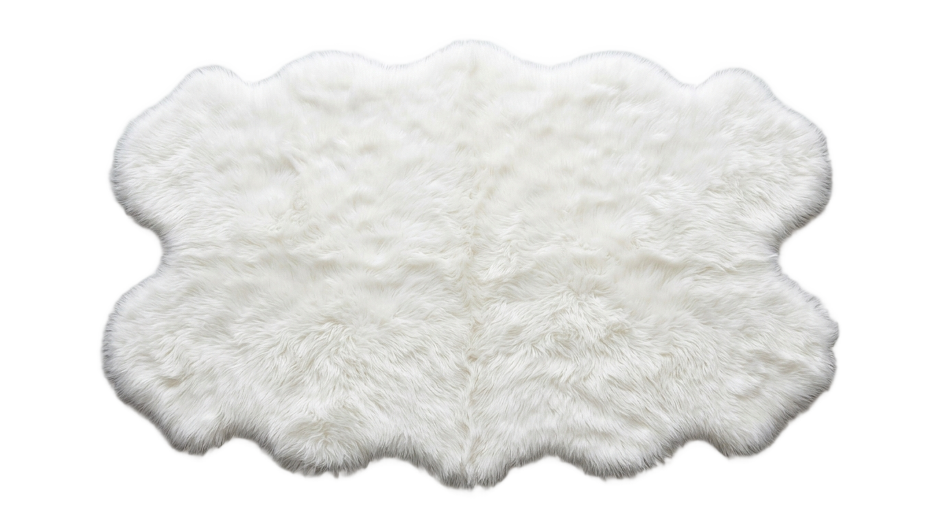 white fur rug png PNG transparent background