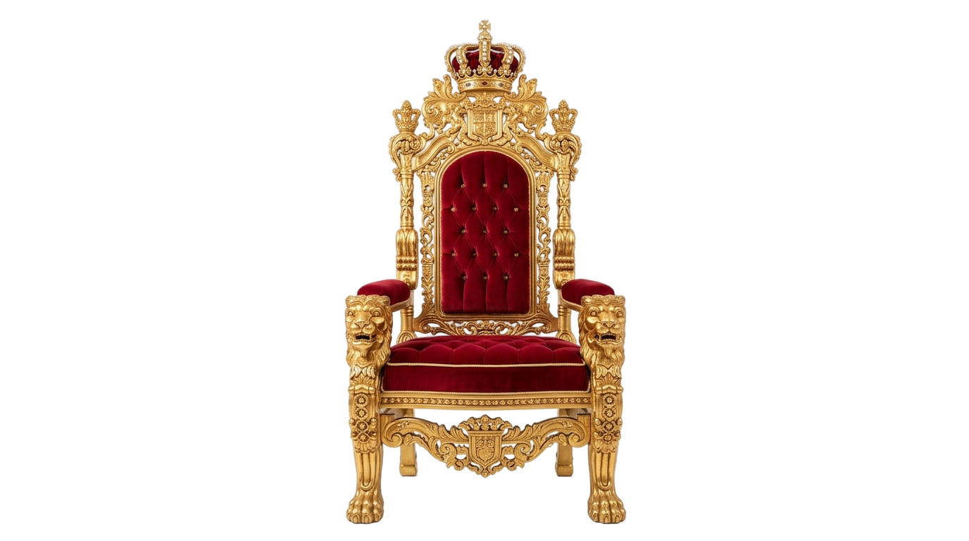 picsart king chair png PNG transparent background