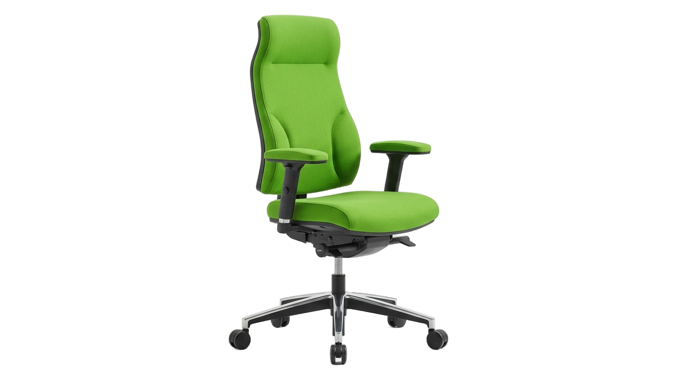 green office chair png PNG transparent background