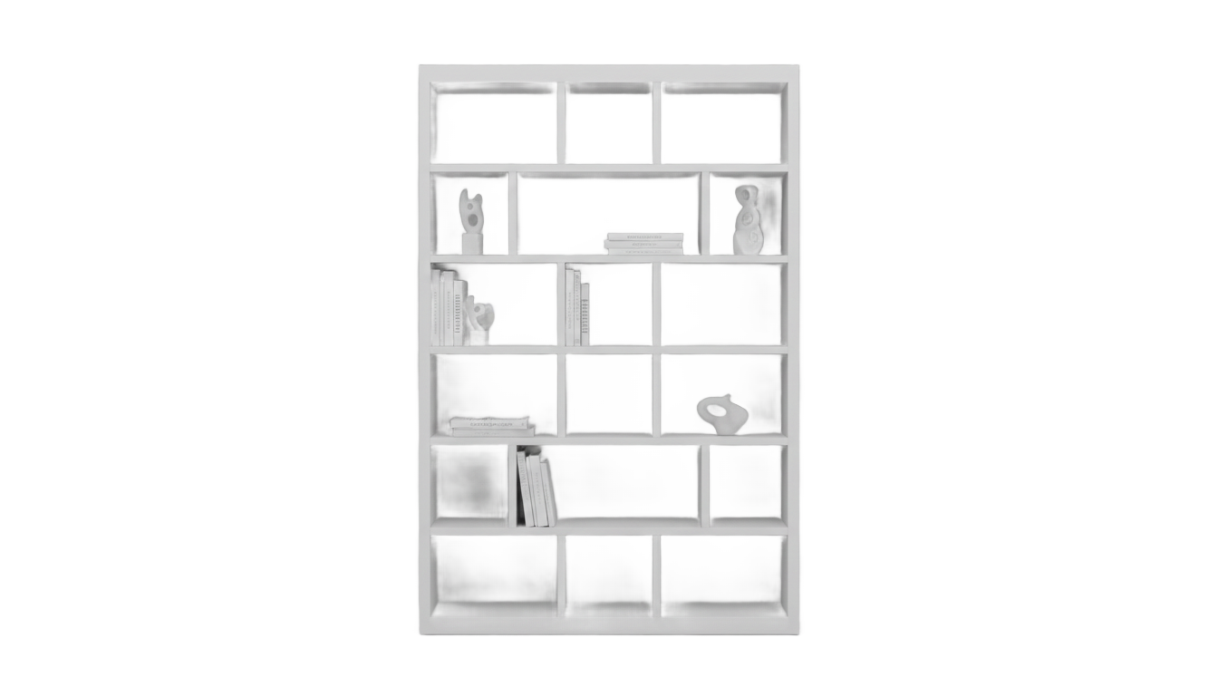 white bookshelf png PNG transparent background