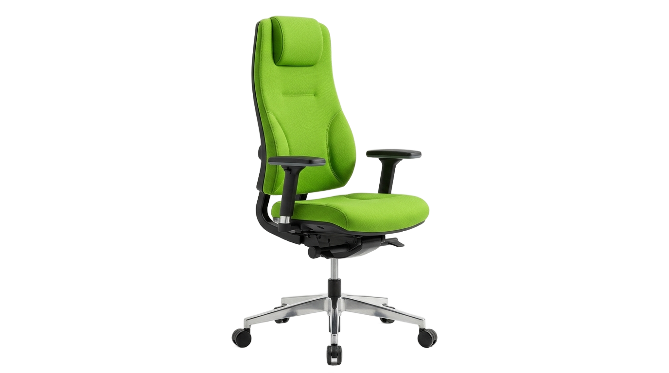 green office chair png PNG transparent background